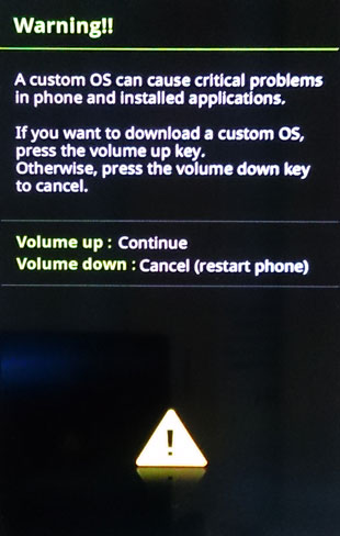 Ostrzeżenie - zmiana ROMu