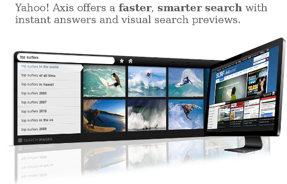 Yahoo! Axis: atrakcyjna wizualnie przeglądarka - wyszukiwarka